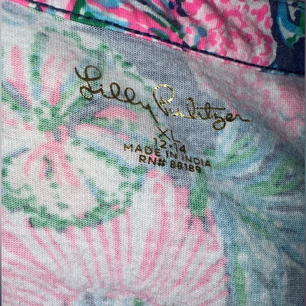 Lilly Pulitzer Pink and Blue Floral Kids Dress